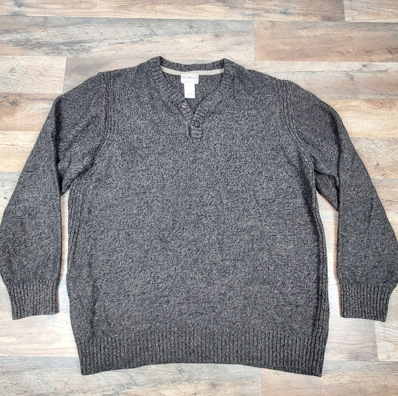 L.L. Bean Other - L.L. BEAN 1/4 Button Brown Sweater Size XL